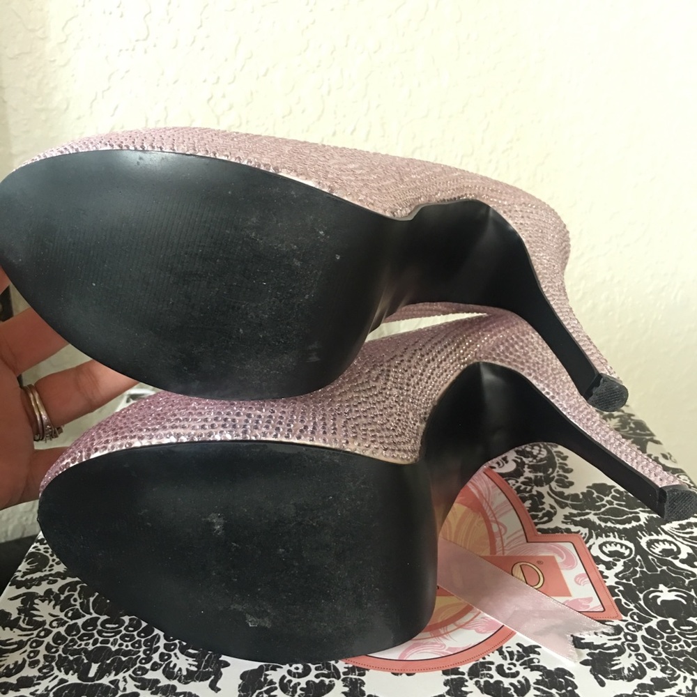 Platform Rhinestone Pumps - Picture 3 of 4